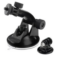 Ozone Suction Cup Mount With Adapter For GoPro Hero 7, 6, 4, 5, SJCAM, Yi Black