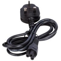 Generic 3 Pin UK Power Cord Main Lead Plug Cable black
