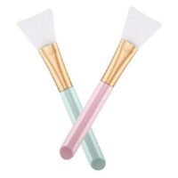 Generic 2-Piece Face Mask Applicator Brush Set Pink/Green/Gold