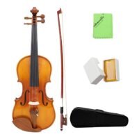 ikayaa 4/4 Spruce Flame Maple Veneer Violin Fiddle