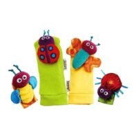 Generic 4-Piece Socks and Wrist Rattles Soft Toys Set