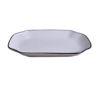 Generic Angled Fish Dish Plate White 10inch