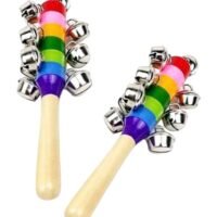 Beauenty Pack Of 2 Rainbow Pram Crib Toy 18x6cm