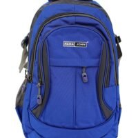 Nylon Zipper Back Pack Blue