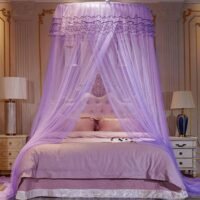 Deals for Less Elegant Bed Canopy Net Polyester Purple 100centimeter