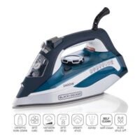Steam Iron, 2400W, with 380ml Water Tank, Ceramic-Coated Soleplate, Vertical Steam, Anti-Drip, Anti-Calc, Auto Shutoff, Self-Clean, Steam Burst, and 35g/min Continuous Steam 380 ml 2400 W X2150-B5 Blue/White