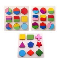 Beauenty 3-Piece Educational Shape Sorter Toy Set 8.7 x 8.7inch