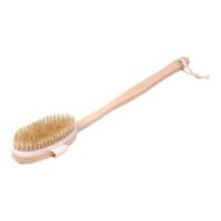 Generic Wooden Long Handle Bath Brush Beige