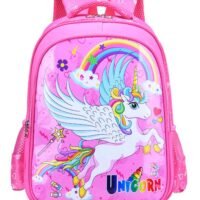 Generic Casual School Backpack Pink/White/Blue