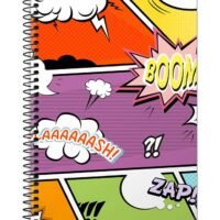 Stylizedd Comic Strip A5 Spiral Notebook, 60 Pages Multicolour