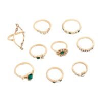 Sharpdo Set Of 9 Finger Ring