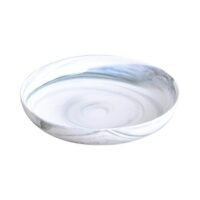 Sharpdo Ink Painting Style Ceramic Deep Plate Grey 18.5 x 18.5 x 3.9centimeter