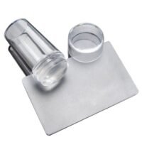 Yueton Nail Art Stamping Stamper With Cap Scraper Clear/Grey