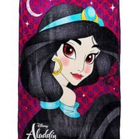 Disney Princess Jasmine Design  Flannel Blanket Polyester Multicolour 160x220cm