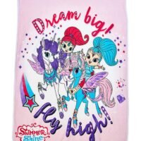 nickelodeon Shimmer And Shine Design Coral Fleece Blanket Polyester Multicolour 120x140cm