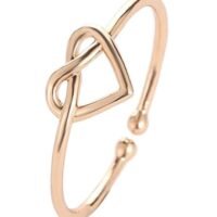 Beauenty Stainless Steel Heart Open Ring