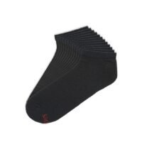 Hanes 6 Pack Cushion No-Show Socks Black