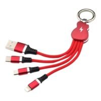 Beauenty 3-In-1 Data Sync And Charging Cable Red/Black/Silver