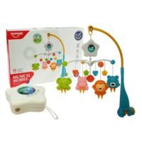 HUANGER Rotating Attractive Musical Rattle Cot Mobile For Cradle And Bed Jhoomer Assorted 53x33x50cm