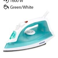 Steam Iron - Non-Stick Coated Soleplate with Steam | 3 Modes - Burst Steam, Spray, Dry Iron | With 100% Active Steam Holes 1600 W SI-5077TG Green/White