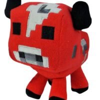 Generic Minecraft Mooshroom Design Stuffed Animal Toy 9 x 9centimeter