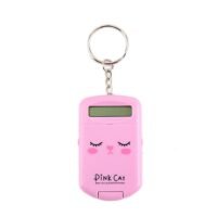 Generic Cute Cartoon Calculator With Keychain Pink