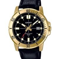 CASIO Men's Water Resistant Analog Watch Mtp-VD01GL-1EVUDF - 45 mm - Black