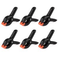 Generic 6 Pieces Backdrop Spring Clamp Clip Black/Orange