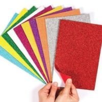 Generic 10 Sheets A4 Size Self-adhesive  Glitter Foam