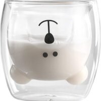 XiuWoo Double Wall Glass Mugs multicolour 230mm