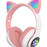 Generic Over Ear Music Glowing Cat Ear Headphones Pink