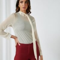 SIVVI for HANIYA Sheer Top Beige