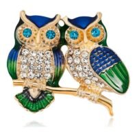Generic Fashion Owl Rhinestone Alloy Women's Brooch Pin Dress Sweater Coat Ornament
