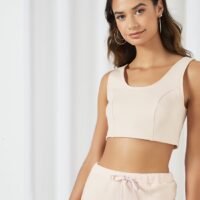 Sivvi x GenM Fleece Cropped Tank Pink