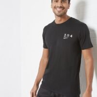 304 Logo Print Crew Neck T-Shirt Black