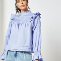 Y.A.S Ruffle Detailed Top Blue