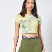 Sivvi x GenM Tie Dye Crop Top Green