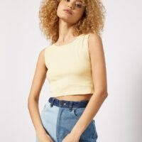 Sivvi x GenM Sleeveless Crop Top Yellow