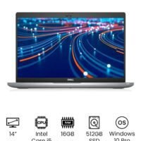 DELL Latitude 5420 - 14" IPS-Type Full HD Display (Intel Core i5-1145G7, 11th Gen) 2.60 GHz, 16GB DDR4, 512GB SSD, Intel Iris Xe Graphics, Windows 11 Laptop /International Version English Silver
