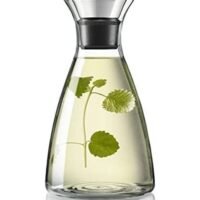 XiuWoo Heat Resistant Borosilicate Water Carafe Glass Pitcher clear