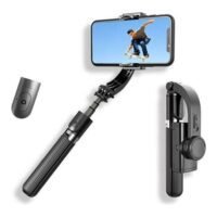 Generic L08 Mobile Phone Stabilizer Anti-Shake Gimbal Stabilizer Selfie Stick Tripod 3 In 1 With Remote Handheld Gimbal Video Shooting Compatible With Ios & Android Black