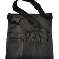 Generic Multi Pockets Make-Up Tool Waist Pouch with Adjustable Belt Black