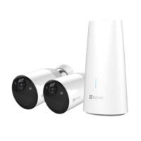 EZVIZ 2-Piece Wireless Home Security Camera With 365 Days Battery Life White