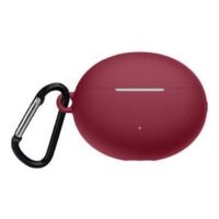 AMTCO Protective Silicone Case With Carabiner For Huawei FreeBuds 4i Red