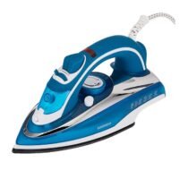 DAEWOO Steam Iron With Ceramic Soleplate, Anti-Drip, Anti-Calc, Auto Shut-Off, Self Clean, Spray & Steam Function Korean Technology, 310 ml 2200 W DSI2020B Blue