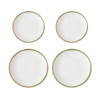 Generic 4-Piece Dinner Plates Set White 25x2x25cm