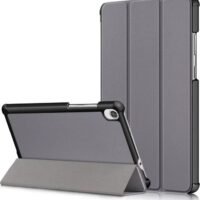 Generic Slim Light Trifold Stand Hard Shell Folio Case Cover for Lenovo Tab M8 Grey