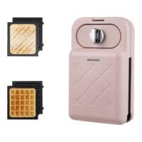 Arabest Multi-Functional Household Small Waffle And Sandwich Maker Push Toaster 650.0 W PSZHkc10 Pink