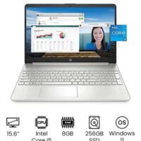 HP 15-dy2095wm Laptop With 15.6-Inch Full HD Display, 11th Gen Core i5-1135G7 Processer/8GB RAM 256GB SSD/Intel UHD Graphics/Windows 11 English Natural