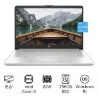 HP 14-DQ2089WM Laptop With 14-Inch HD Display, 11th Gen Core i3-1115G4 Processor/8GB RAM/256GB SSD/Integrated Graphics/Windows 10/International Version English Silver